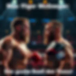 Max and McGregor stand ready to fight, showcasing their strength and determination before the match