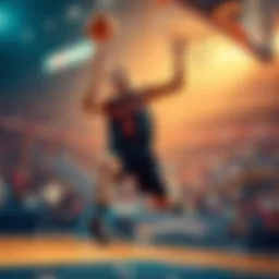 Maxey driving to the basket during a basketball game, showcasing his skills and agility.