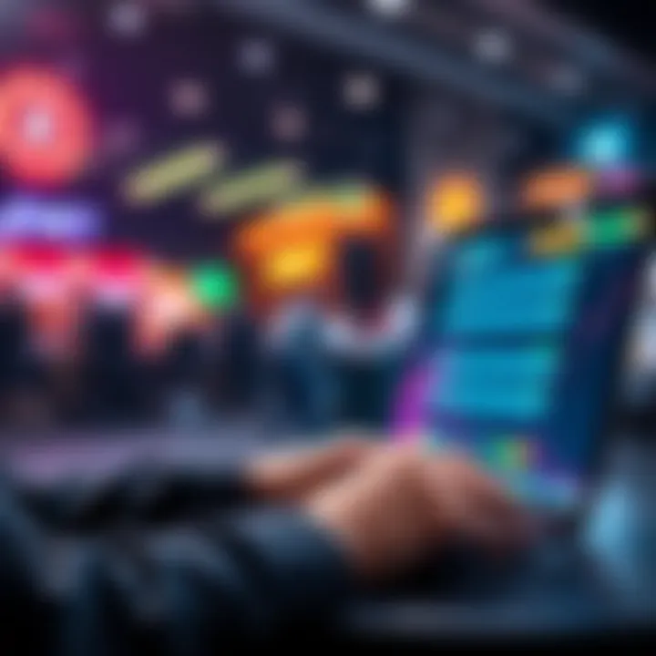 A person using a laptop to place RTP bets, focused on maximizing winnings in 2025