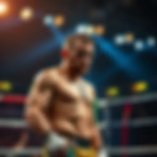 McGregor standing in the ring with a frustrated expression after a poor performance