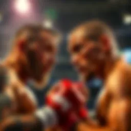 Conor McGregor and Max Holloway preparing for their rematch at UFC 329, both fighters showing intense focus and determination