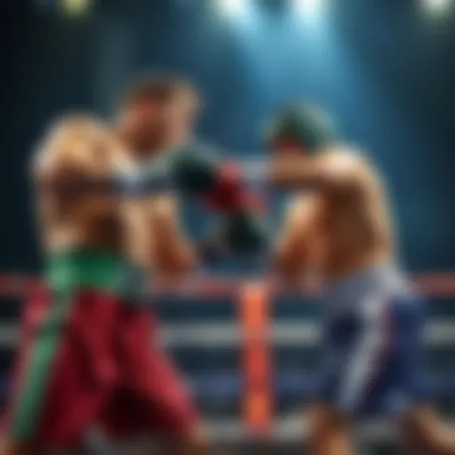 McKinney and Green clashing in an intense boxing match with a controversial punch