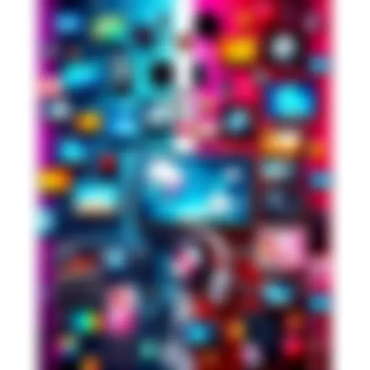 A collage showing various media types like television, radio, and online news platforms.