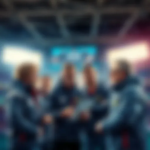A group of men talking and showing determination to overcome challenges after losses in a competition.