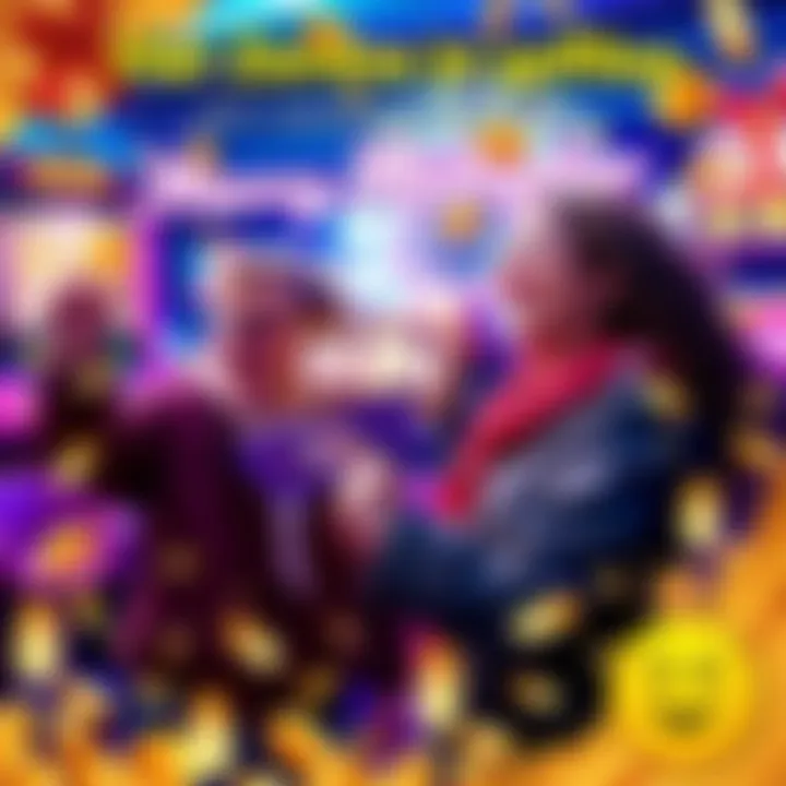 Celebration of a big win while playing Merry Multiplier game, showcasing joyful players and gaming tickets displaying winnings