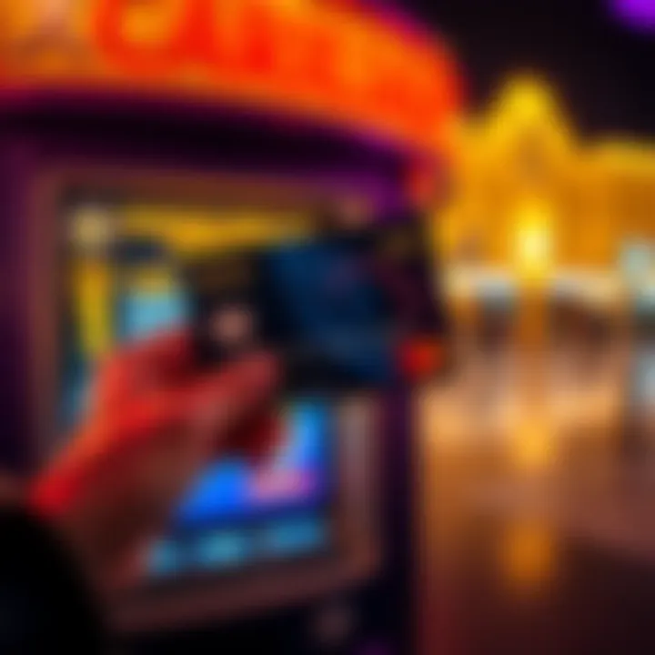A close-up of an MGM player card held in front of a parking kiosk at Excalibur, showing frustration with a scanning issue.