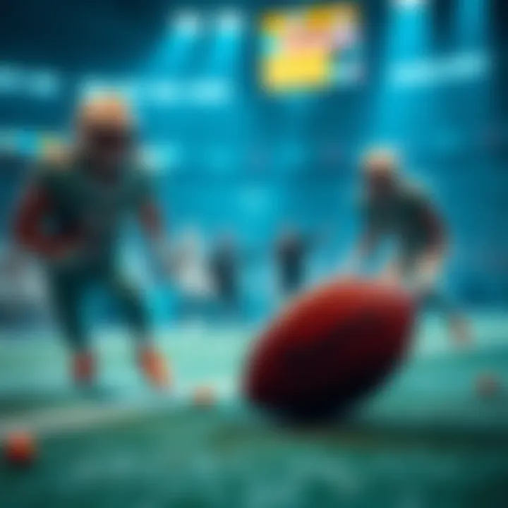 Miami Dolphins football game with players and new rules discussed in the background