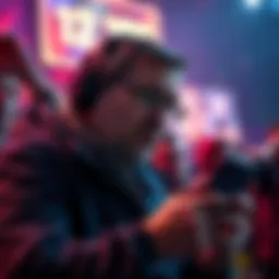 Mike Matusow missing from podcast Fan looking worried while checking his phone for updates on Mike Matusow's podcast