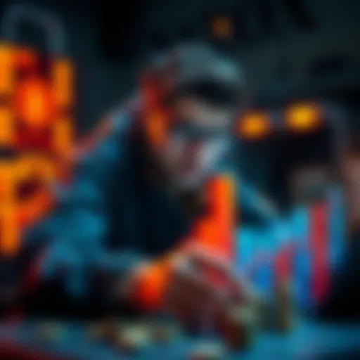 A player analyzing strategies to increase earnings in a Mines game, with graphs showing growth in profits.