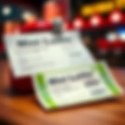 A Mini Lotto ticket next to a donation receipt, highlighting the connection between playing the game and charitable contributions.