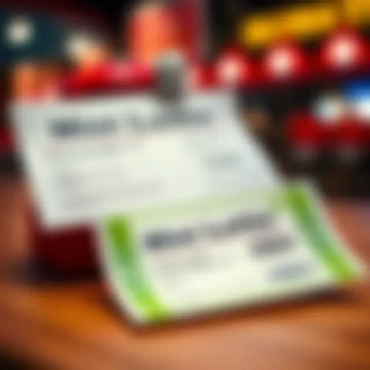 A Mini Lotto ticket next to a donation receipt, highlighting the connection between playing the game and charitable contributions.