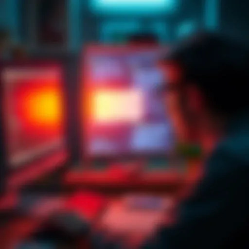 A person looking confused at a computer screen while checking email, symbolizing issues with missing subscription email.