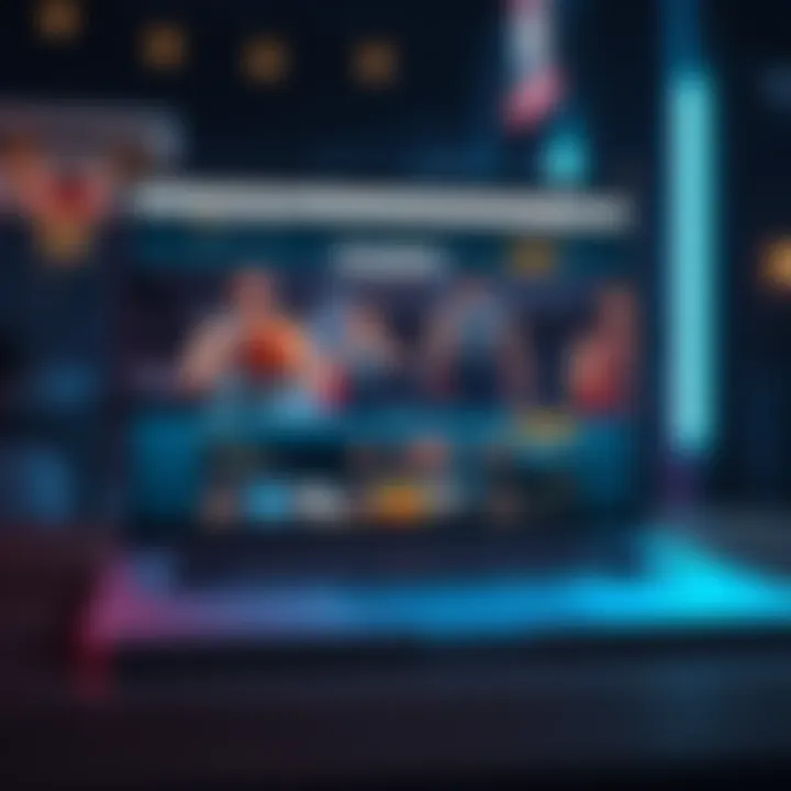 A laptop screen showing FanDuel homepage without eBasketball games displayed