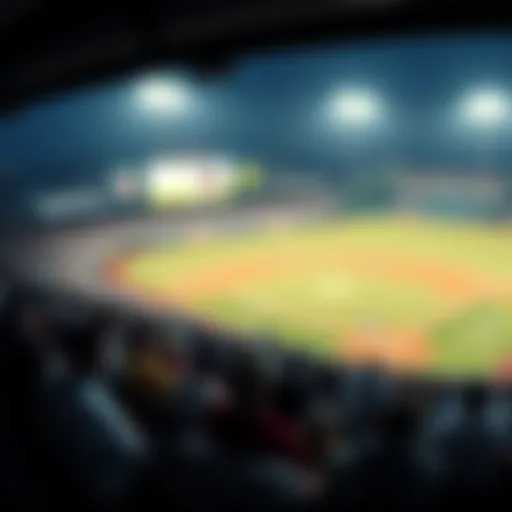MLB Baseball Game Players in action during a Major League Baseball game with fans in the stands