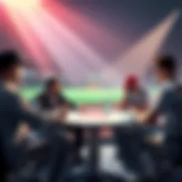 People discussing the impact of player betting ban in baseball at a round table