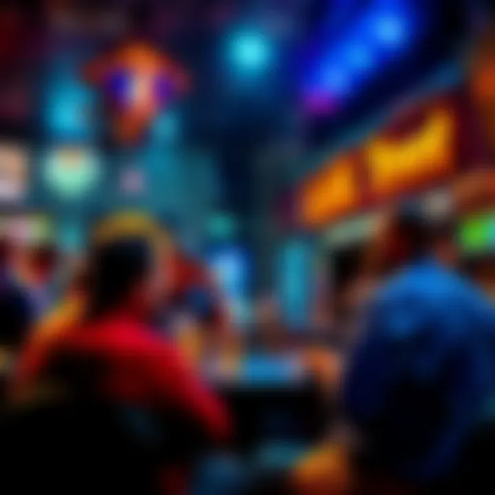 Fans discussing baseball betting options at a sports bar, focused on MLB games and the No Sweat betting opportunity.