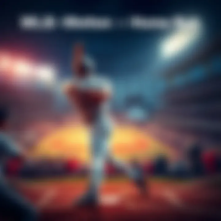 A baseball player hitting a home run during a game, with fans cheering in the background.