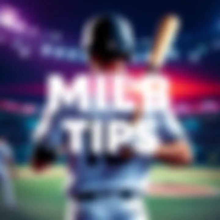 A baseball player holding a bat with betting odds and charts in the background