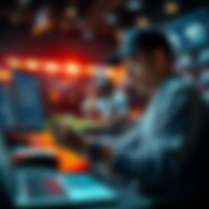 A person analyzing baseball stats and data for betting on MLB games.