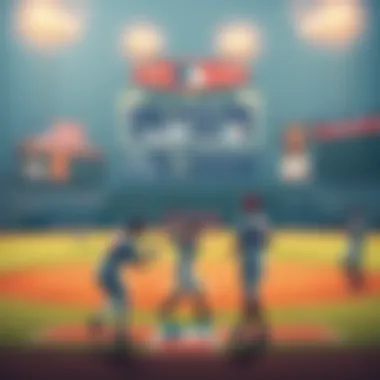 MLB Betting Tips Baseball players on the field with a scoreboard showing stats, highlighting MLB betting tips and home run predictions