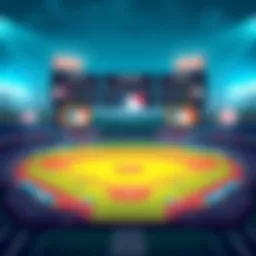 An illustration showing a baseball field with betting charts and team logos, highlighting MLB games for July 3, 2026.