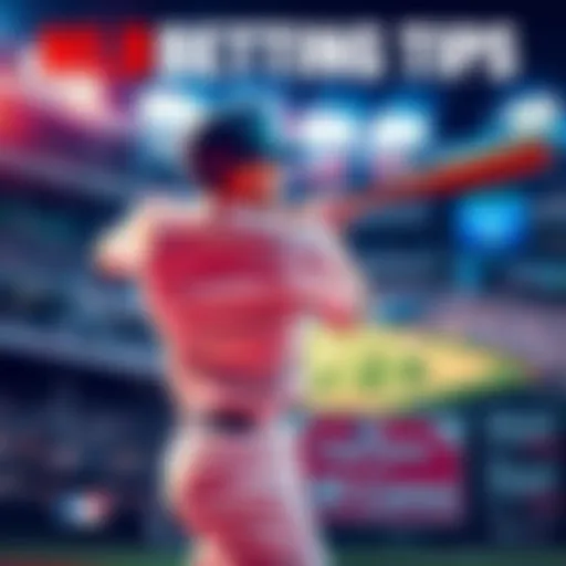 MLB Betting Tips A baseball player swinging a bat in a stadium, showcasing action and excitement for MLB betting tips.
