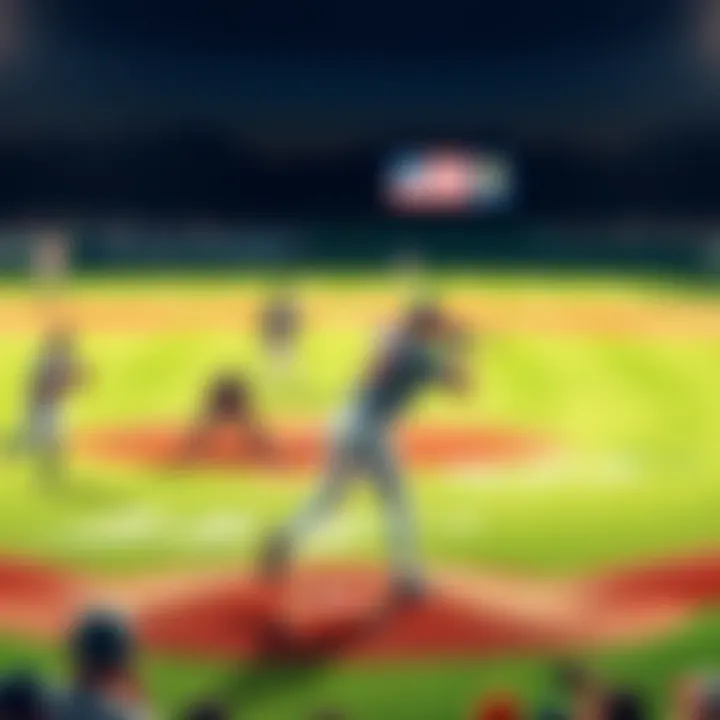 A baseball field with players in action, focusing on a pitcher throwing a ball, representing MLB betting tips for August 21, 2026.