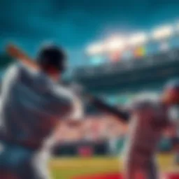 Baseball players in action during an MLB game, with focus on hitting and scoring