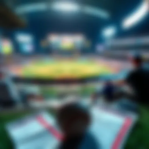 Baseball scene showing a game and betting slips for MLB on May 10, 2026