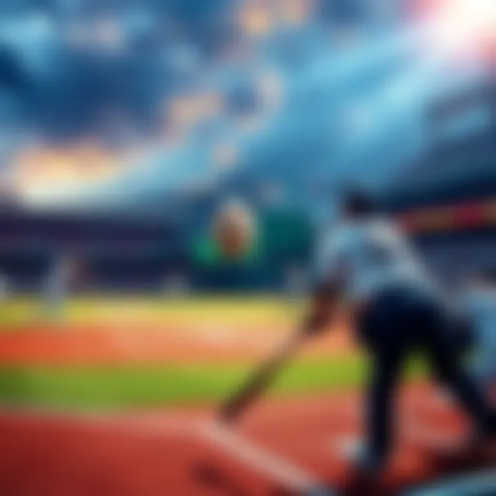 Exciting scene of a Major League Baseball game with players in action on the field.