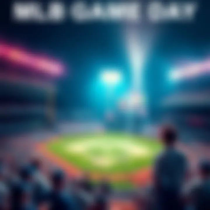 Exciting scene from an MLB game, players on the field preparing for action, fans in the stands cheering
