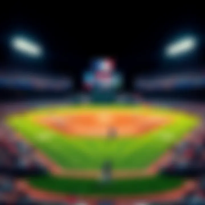A baseball field with players in action during an MLB game on June 14, 2026, highlighting teams in competition.