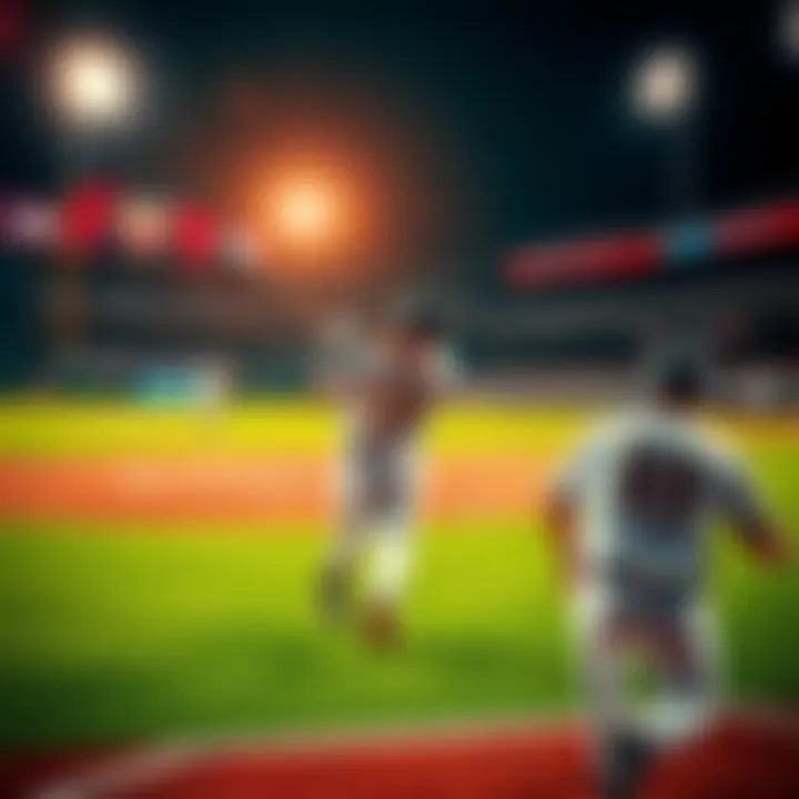 MLB Game Highlights Baseball players in action during a Major League Baseball game, highlighting exciting plays and home runs on the field.