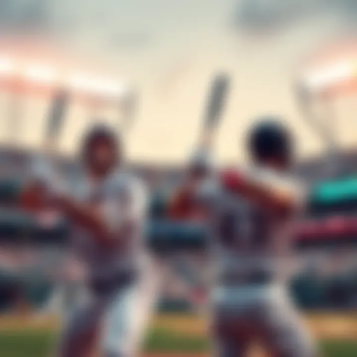 Baseball players in action at a Major League Baseball game, showcasing the excitement of the sport