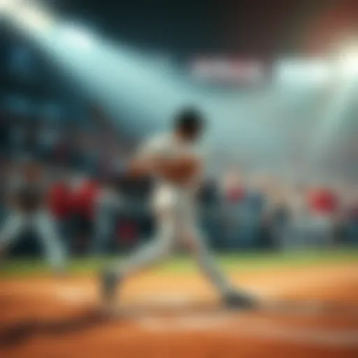 A baseball player in action hitting a home run during a game, with fans cheering in the background.