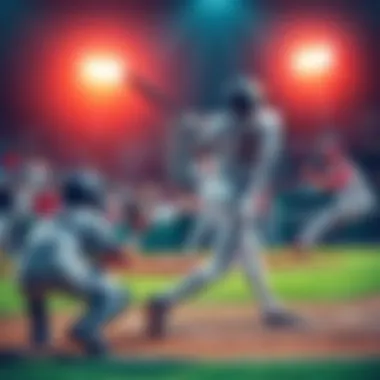 Baseball players hitting home runs during a game