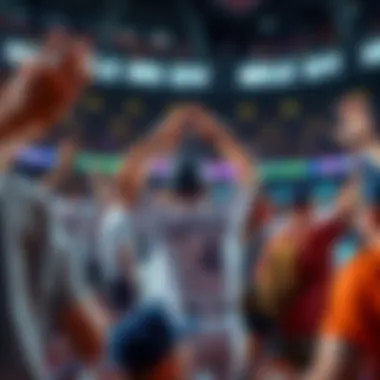 Baseball fans celebrating after exciting MLB home run results