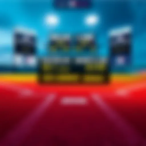 A baseball field with a scoreboard showing winning odds, highlighting a 10:1 payout and a 50% bonus offer for a successful parlay on Tuesday.