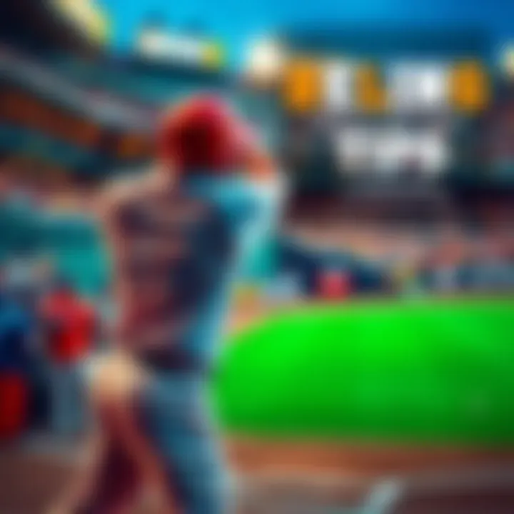 MLB Players Betting Tips A baseball player in action during a game, showcasing a powerful swing while fans cheer in the background. Tips for betting on home runs highlighted nearby.