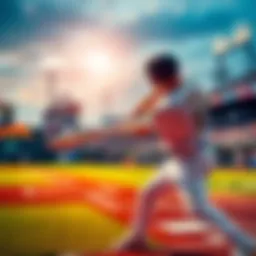 A baseball player hitting a home run during an MLB game, showcasing excitement and action on the field.