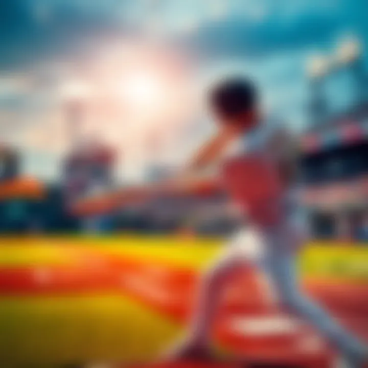 A baseball player hitting a home run during an MLB game, showcasing excitement and action on the field.