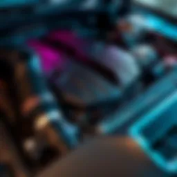 A close-up view of a modern car engine showcasing efficiency and technology.