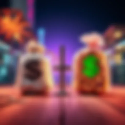 Visual representation comparing quick money offers with genuine donations, highlighting differences between them.