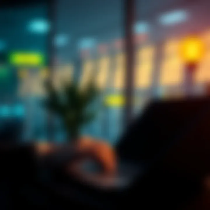 Person planning to withdraw money online with a laptop and cash