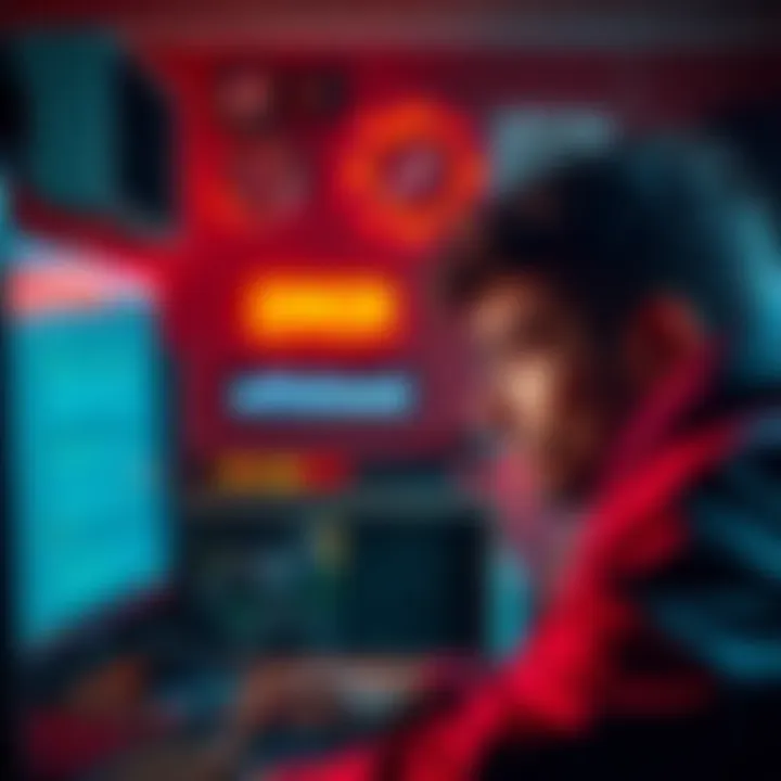 A worried player looking at a computer screen showing a withdrawal error message