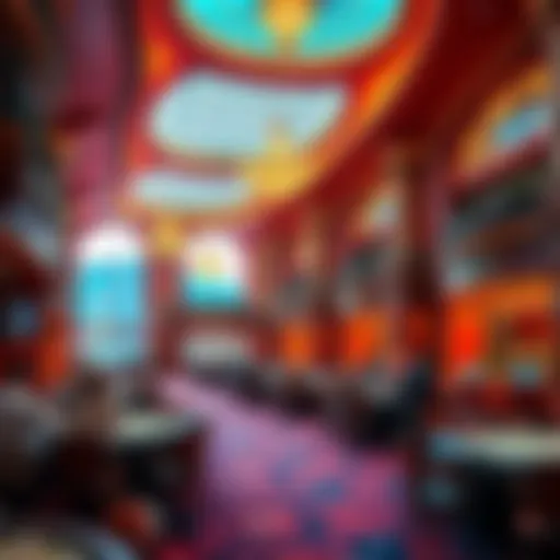 A vibrant view of the Monte Carlo Casino with people enjoying games and the luxurious setting