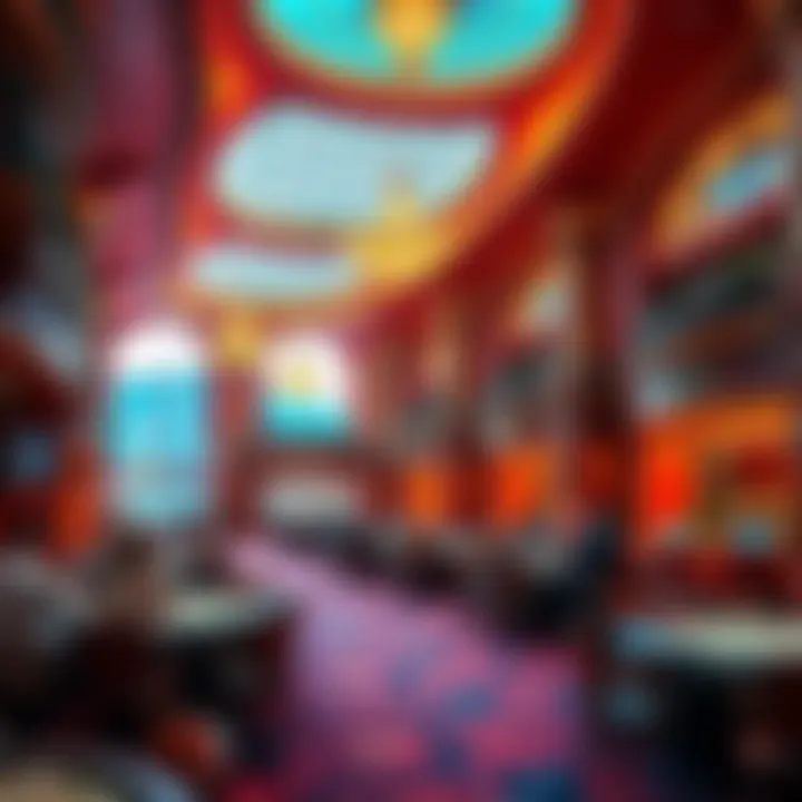 A vibrant view of the Monte Carlo Casino with people enjoying games and the luxurious setting