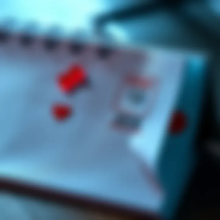 A calendar page is marked with an upcoming date, symbolizing anticipation for the monthly announcement with notes and reminders.