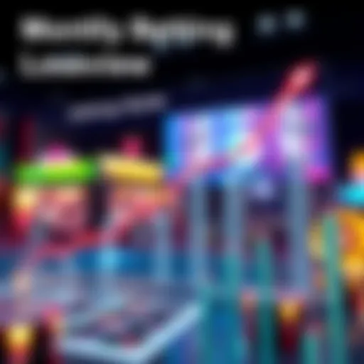 A graph showing betting losses over time with a focus on online casinos, illustrating a downward trend and total amounts wagered.