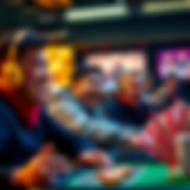 Players excitedly participating in the monthly competition of Plat 6, focusing on betting and gameplay.